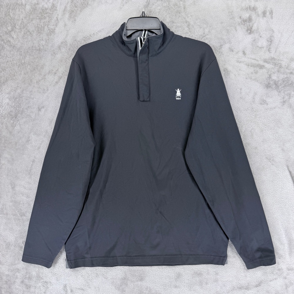 FootJoy Mens 1/4 Zip Golf Pullover Black‎ Performance Long Sleeve Shirt 25250 M